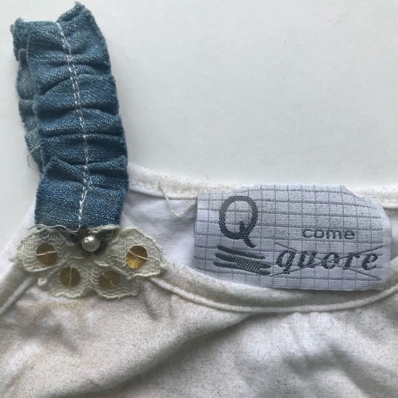 Italian Avant-garde White Gold Beaded Tank Top - Picture 3 of 5